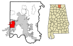 Madison County Alabama Incorporated and Unincorporated areas Madison Highlighted